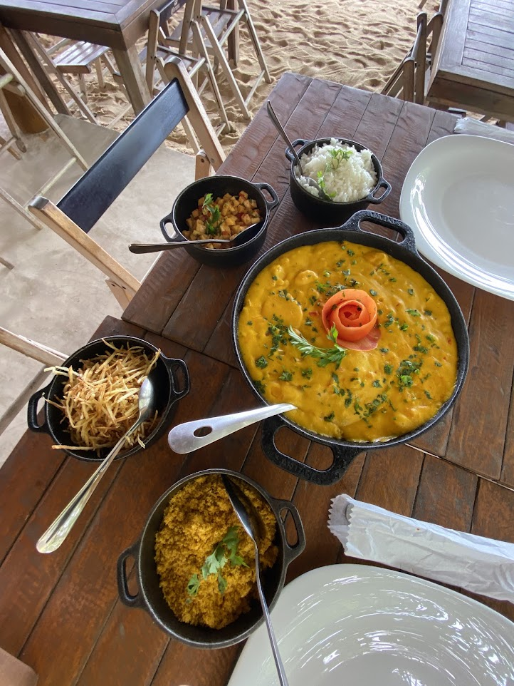Comida Baiana na Praia do Espelho em Porto Seguro
